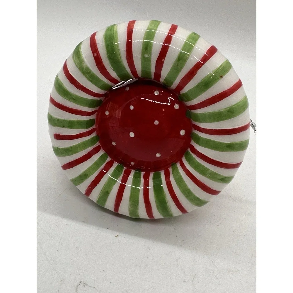 Cedar Key FL Santa Float Ornament‎ Hand Painted Ceramic Christmas Vacation